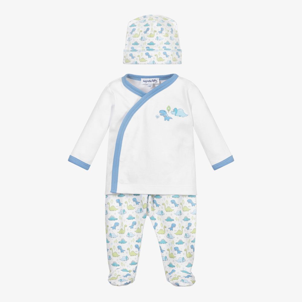 Magnolia Baby-Pima Cotton Babygrow Set | Childrensalon Outlet