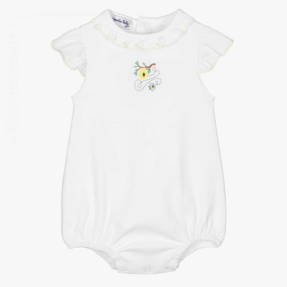 Magnolia Baby-Pima Cotton Bee Baby Shortie | Childrensalon Outlet