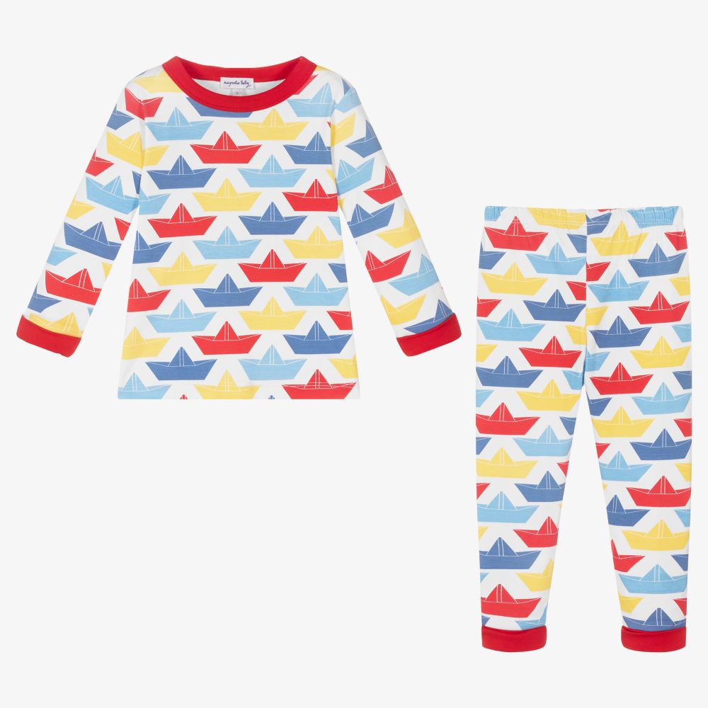 Magnolia Baby-Pima Cotton Boats Pyjamas | Childrensalon Outlet