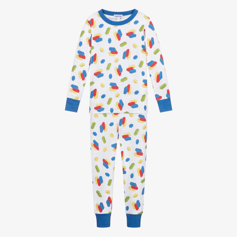 Magnolia Baby - Pima Cotton Brick Pyjamas | Childrensalon