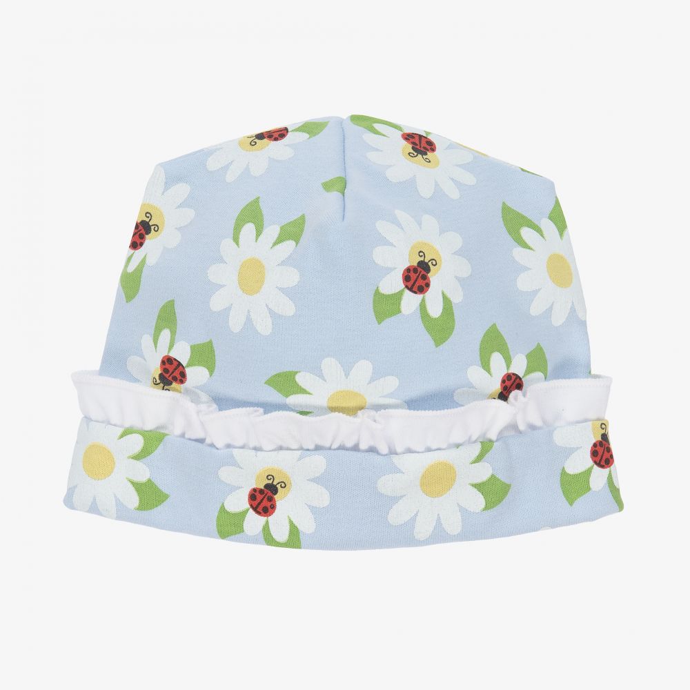 Magnolia Baby - قبعة قطن بيما لون أزرق باهت للمولودات | Childrensalon