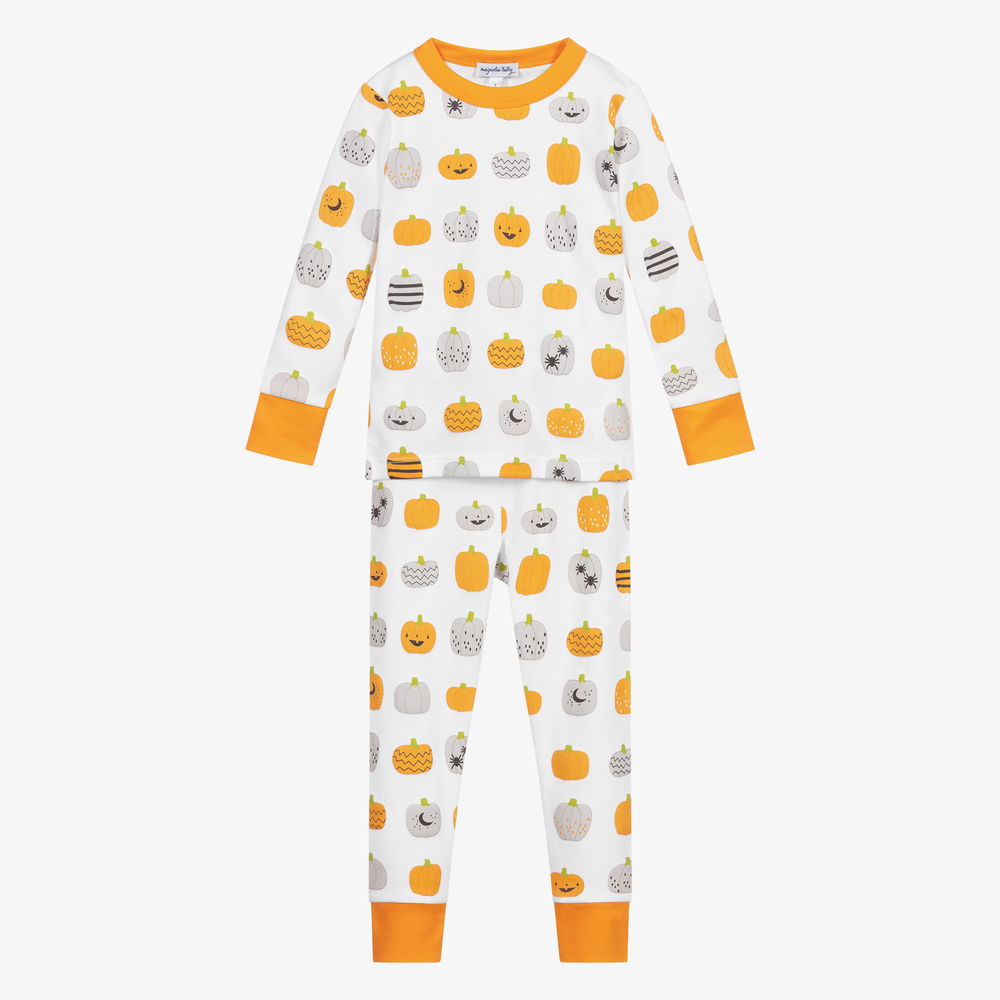 Magnolia Baby-Pima Cotton Pumpkins Pyjamas | Childrensalon Outlet
