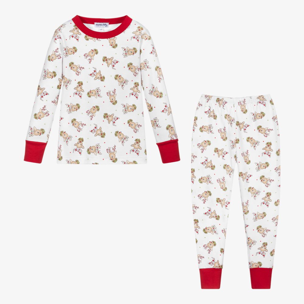 Magnolia Baby Pima Cotton Reindeer Pyjamas Childrensalon Outlet
