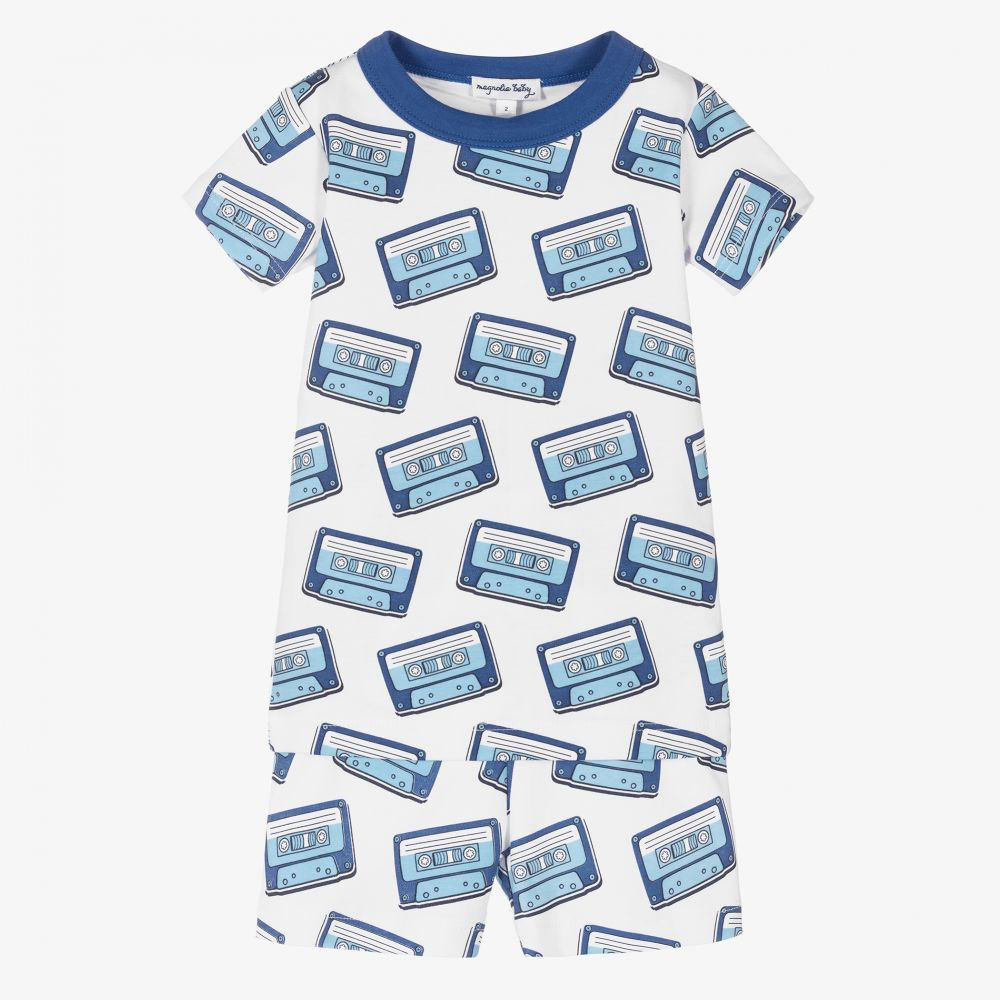 Magnolia Baby - Короткая пижама из хлопка пима с кассетами | Childrensalon