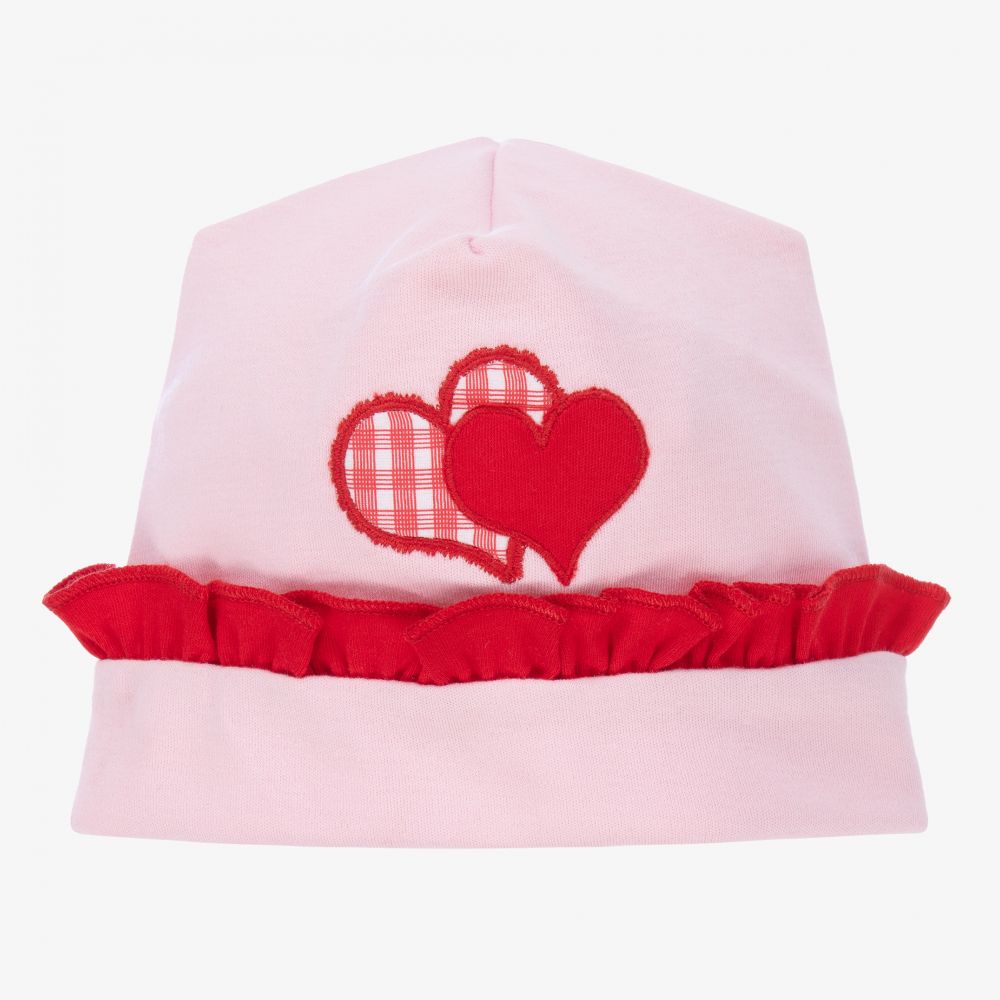 Magnolia Baby - Pink Pima Cotton Heart Hat | Childrensalon