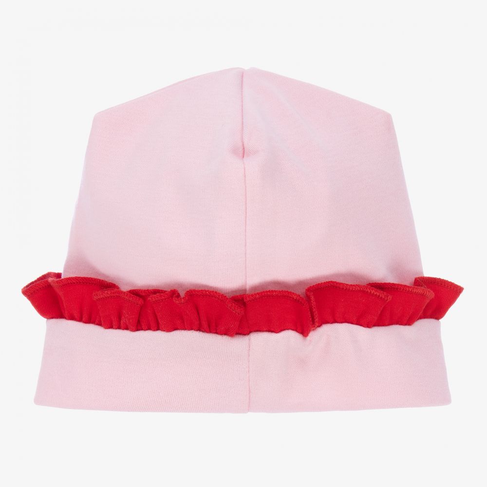 Magnolia Baby-Pink Pima Cotton Heart Hat | Childrensalon Outlet