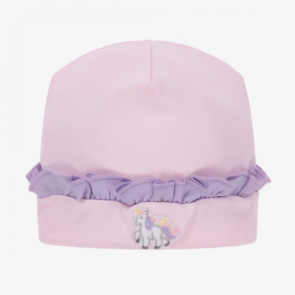 Magnolia Baby - Bonnet rose en coton Pima Licorne | Childrensalon