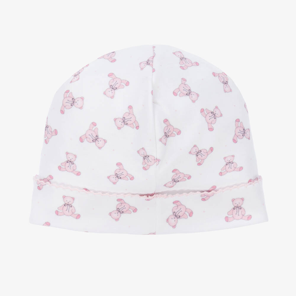 Magnolia Baby-Белая шапочка с розовыми медвежатами | Childrensalon Outlet