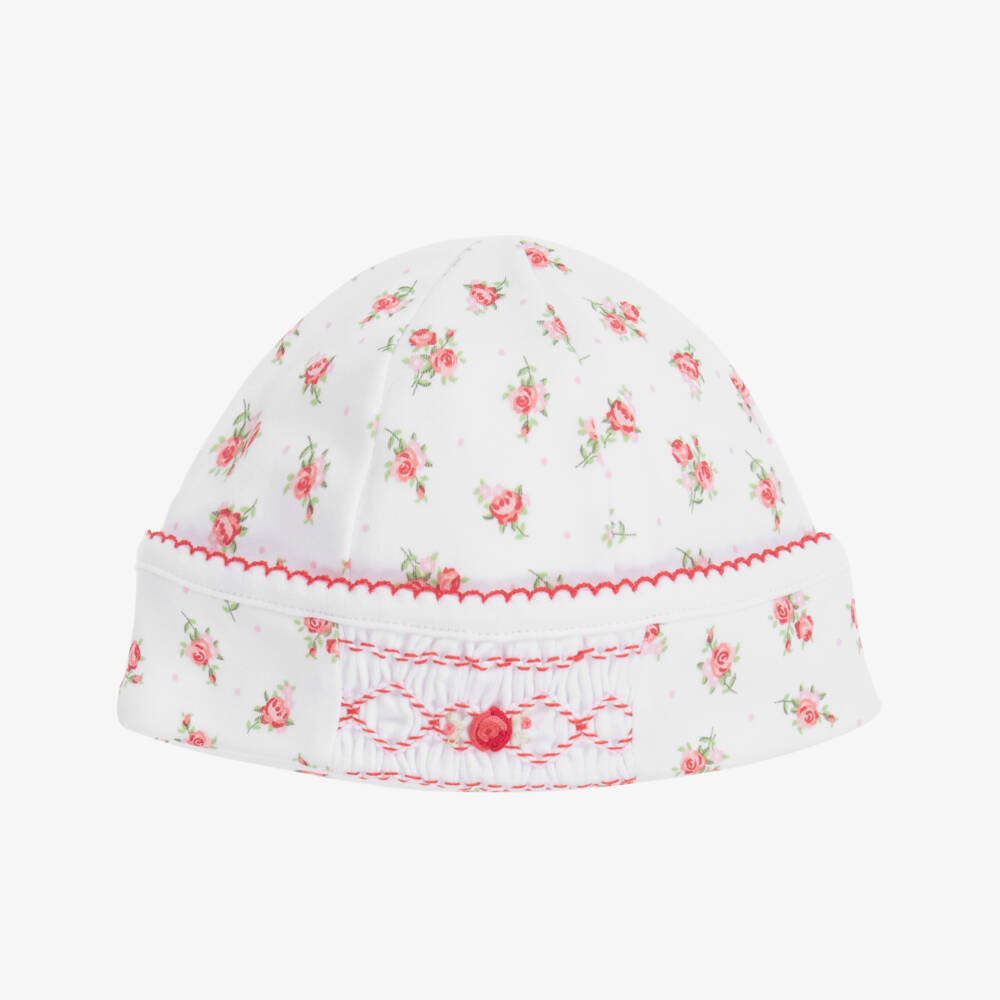 Magnolia Baby-Red & White Pima Cotton Hat | Childrensalon Outlet