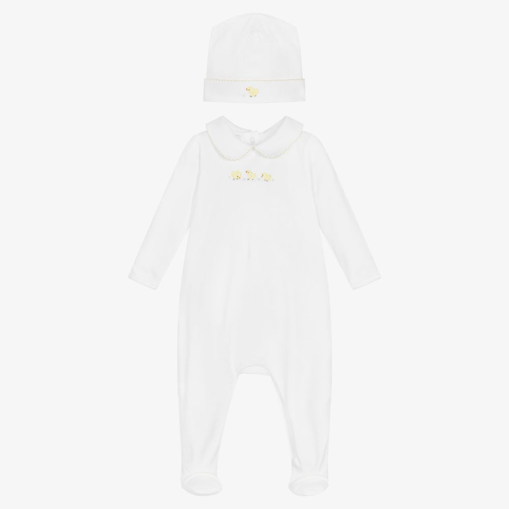 Magnolia Baby - White Chicky Babygrow Set | Childrensalon