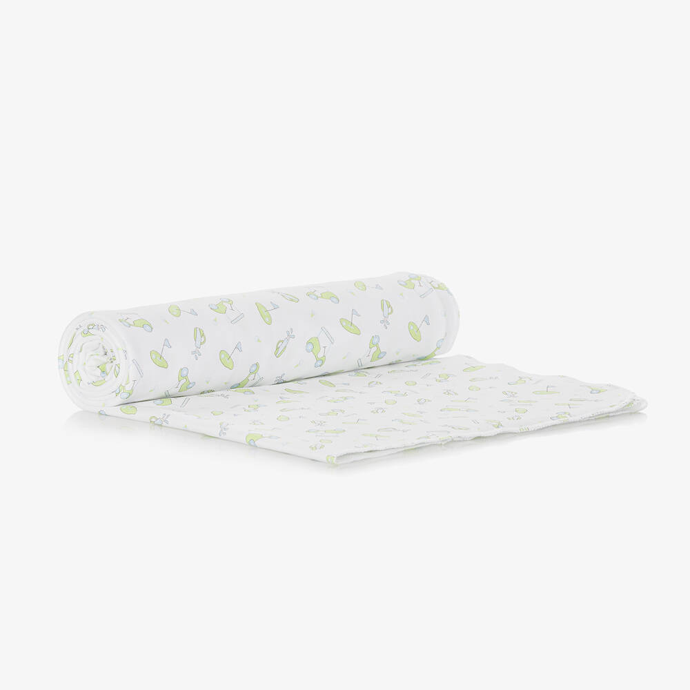Magnolia Baby-White Cotton On The Green Swaddle (100cm) | Childrensalon Outlet