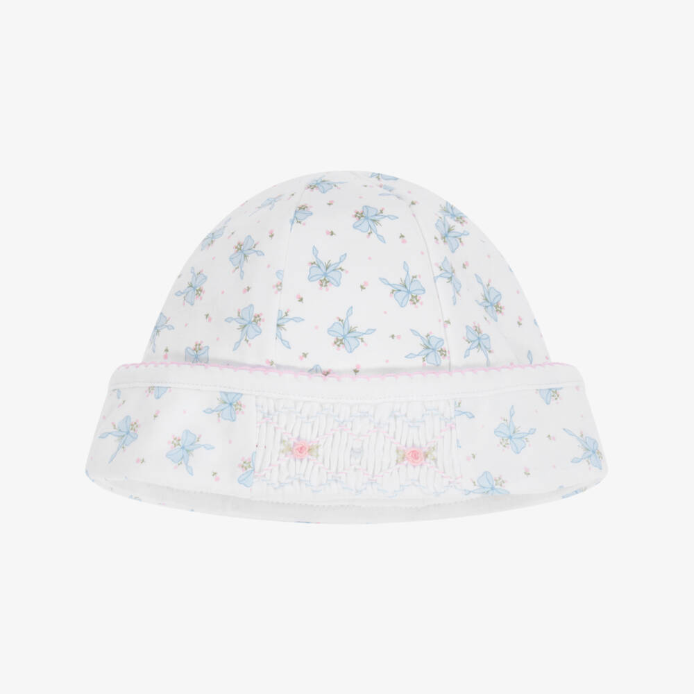 Magnolia Baby-White Pima Cotton Baby Hat | Childrensalon Outlet