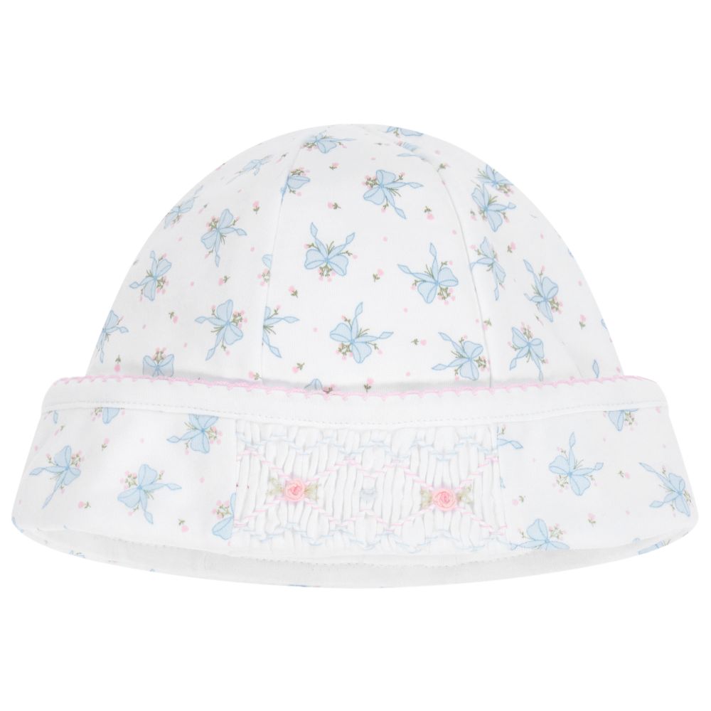 Magnolia Baby-White Pima Cotton Baby Hat | Childrensalon Outlet