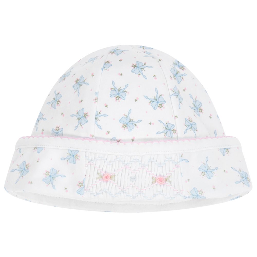 Magnolia Baby - White Pima Cotton Baby Hat | Childrensalon