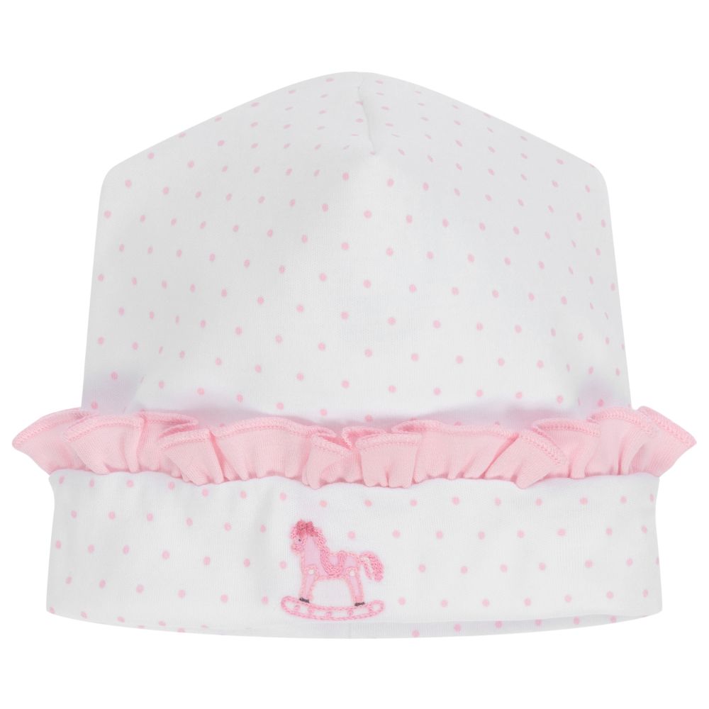 Magnolia Baby-White Pima Cotton Baby Hat | Childrensalon Outlet