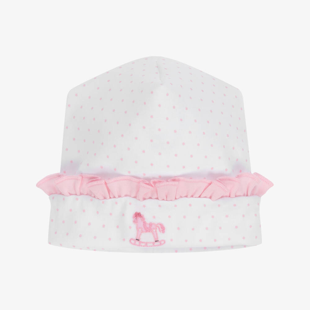 Magnolia Baby-White Pima Cotton Baby Hat | Childrensalon Outlet
