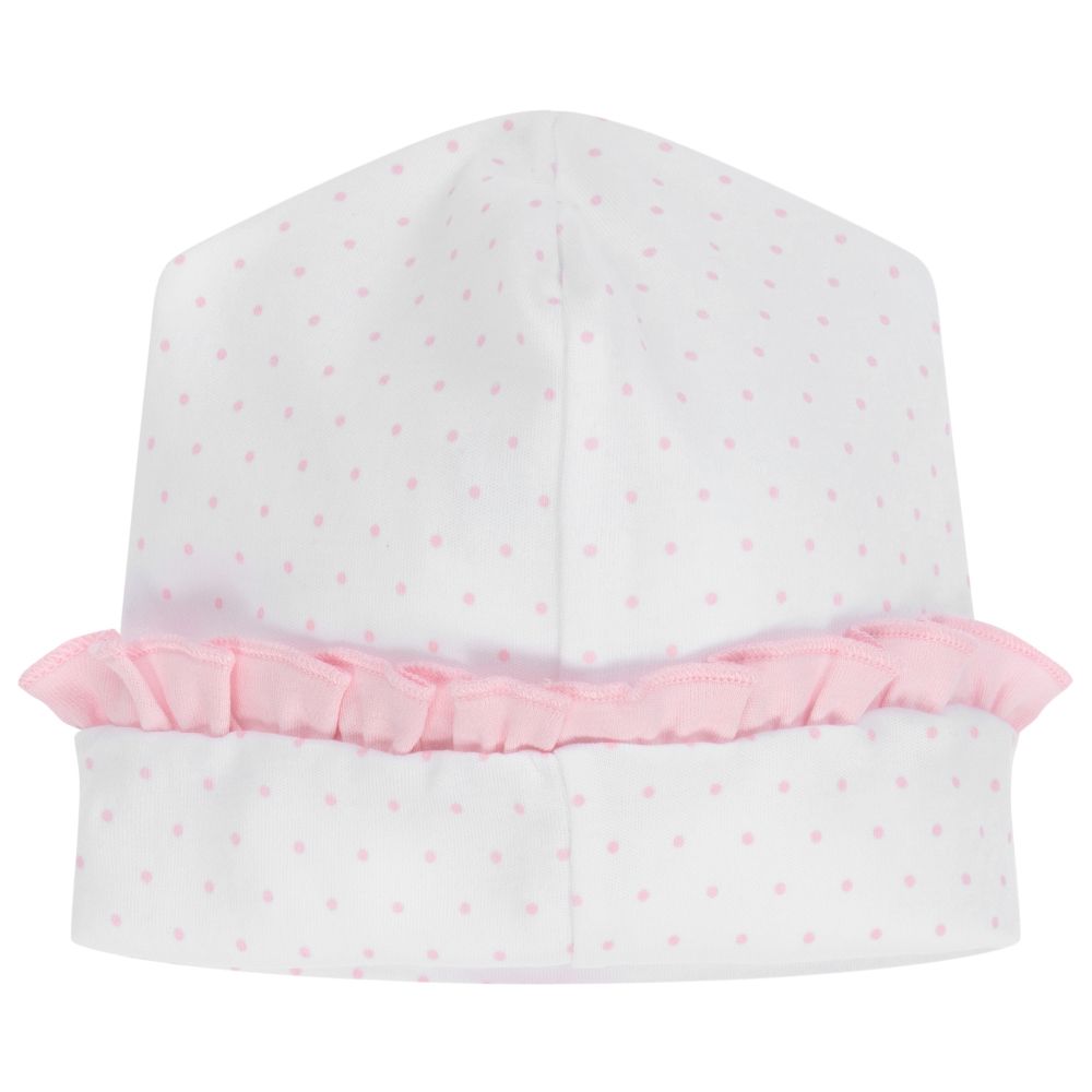 Magnolia Baby-White Pima Cotton Baby Hat | Childrensalon Outlet
