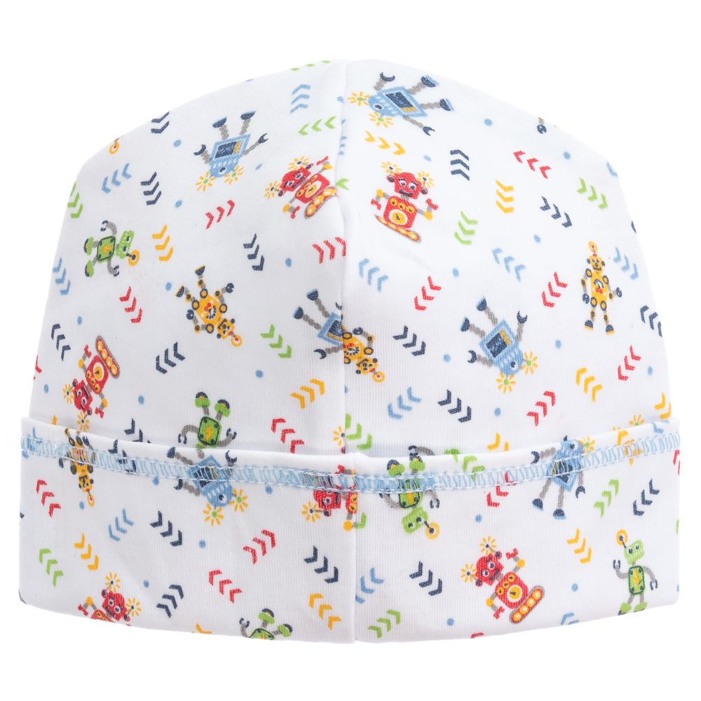 Magnolia Baby-White Pima Cotton Baby Hat | Childrensalon Outlet