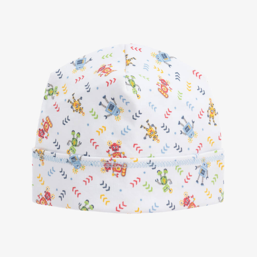 Magnolia Baby-White Pima Cotton Baby Hat | Childrensalon Outlet