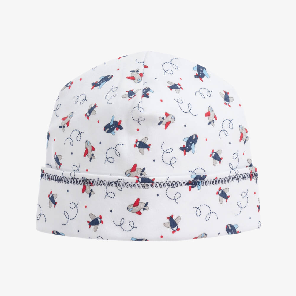 Magnolia Baby-White Pima Cotton Baby Hat | Childrensalon Outlet