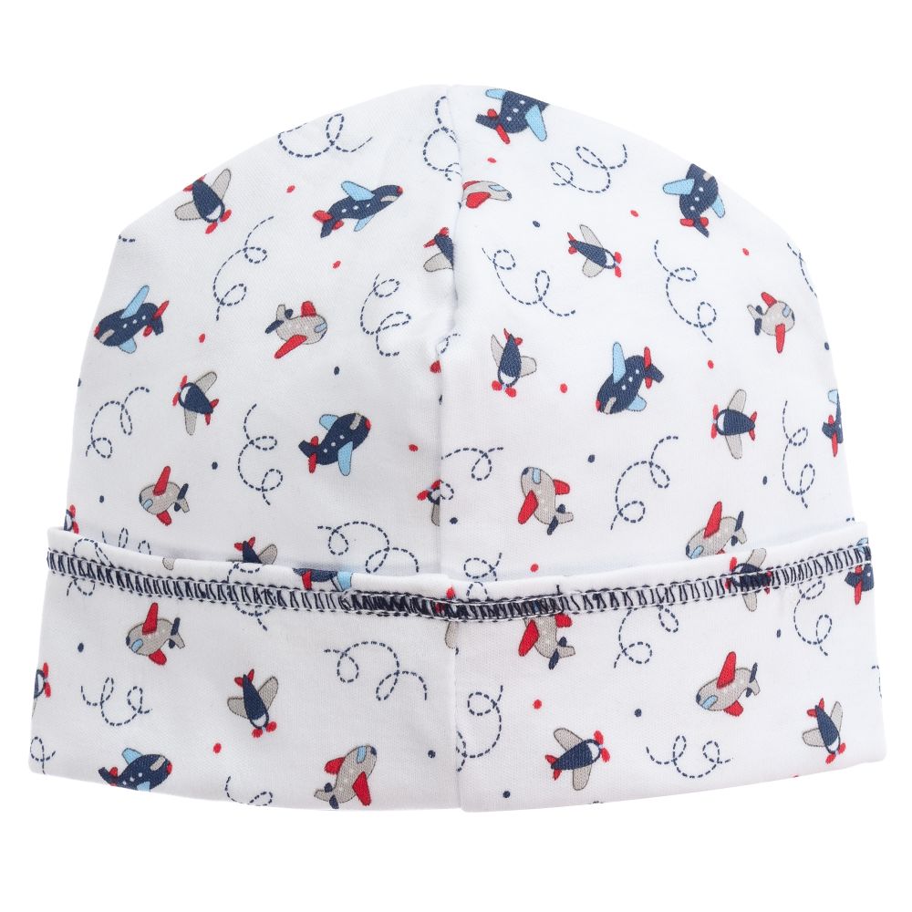 Magnolia Baby-White Pima Cotton Baby Hat | Childrensalon Outlet