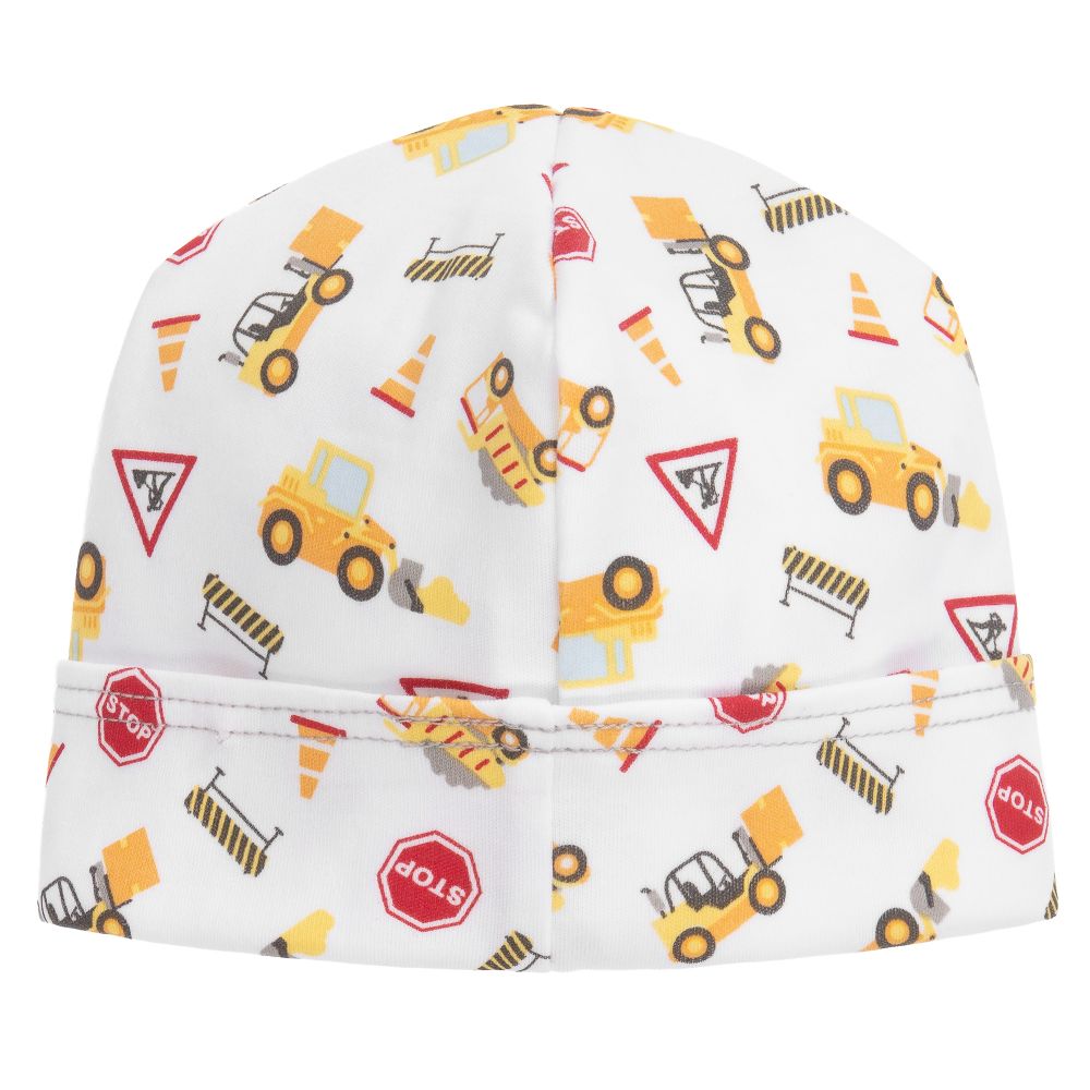 Magnolia Baby-White Pima Cotton Baby Hat | Childrensalon Outlet