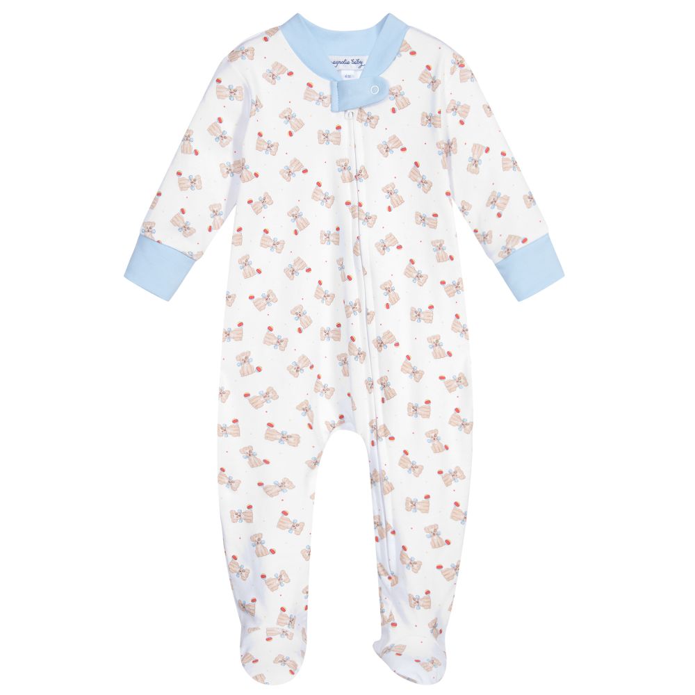 Magnolia Baby - Grenouillère blanche en coton Pima | Childrensalon