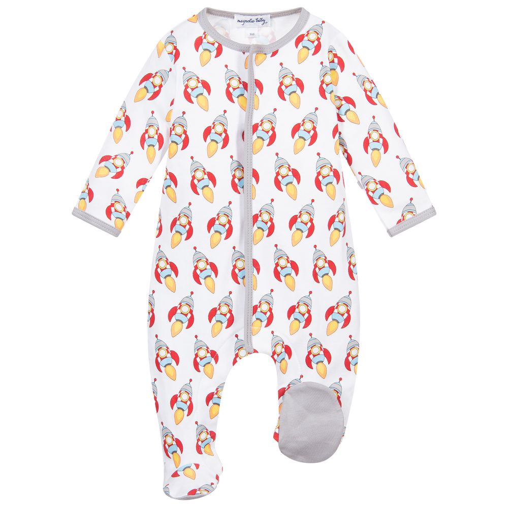 ماغنوليا بيبي-بيبي غرو قطن بيما جيرسي لون أبيض للأطفال | Childrensalon Outlet