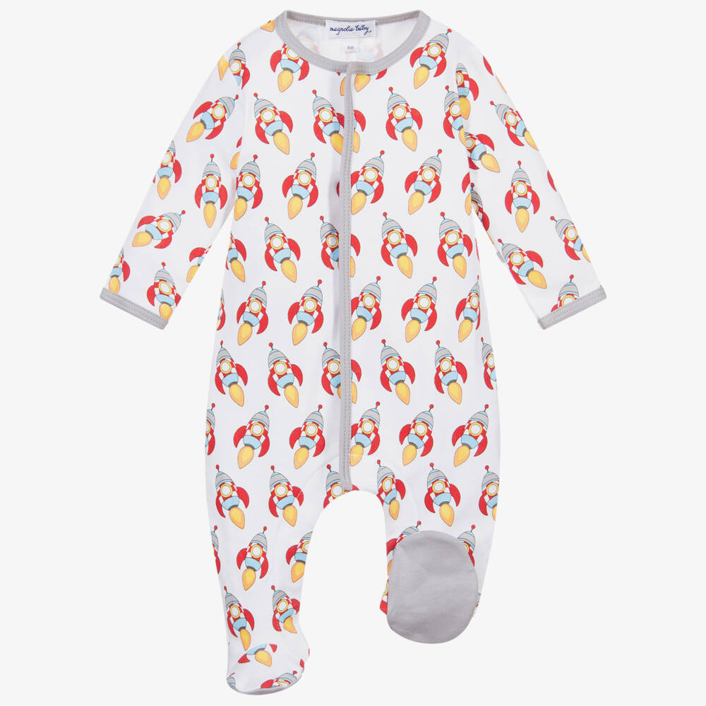 Magnolia Baby-بيبي غرو قطن بيما جيرسي لون أبيض للأطفال | Childrensalon Outlet