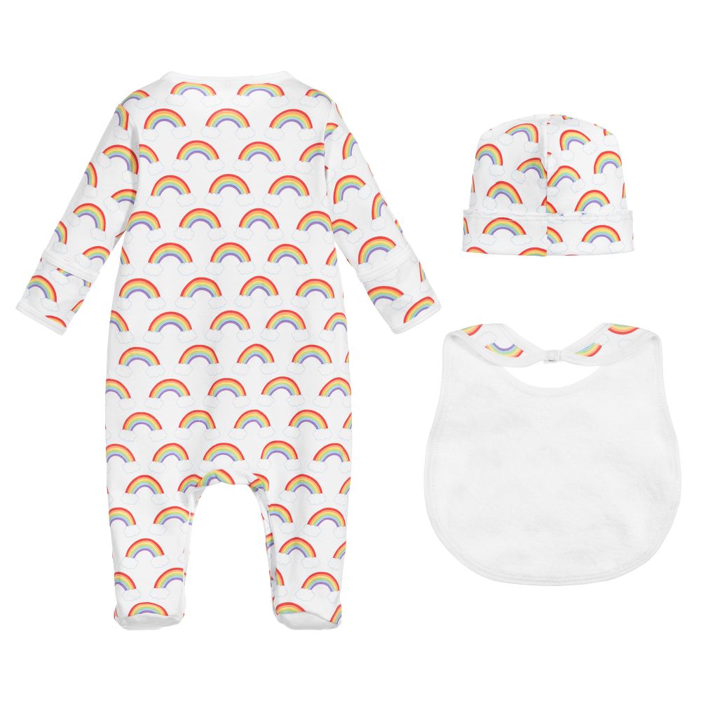 ماغنوليا بيبي-طقم بيبي غرو قطن بيما جيرسي لون أبيض | Childrensalon Outlet