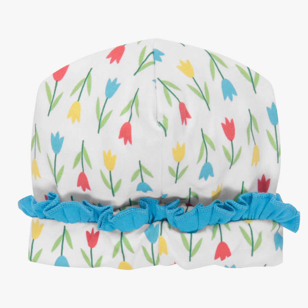 ماغنوليا بيبي-قبعة قطن بيما لون أبيض للمولودات | Childrensalon Outlet