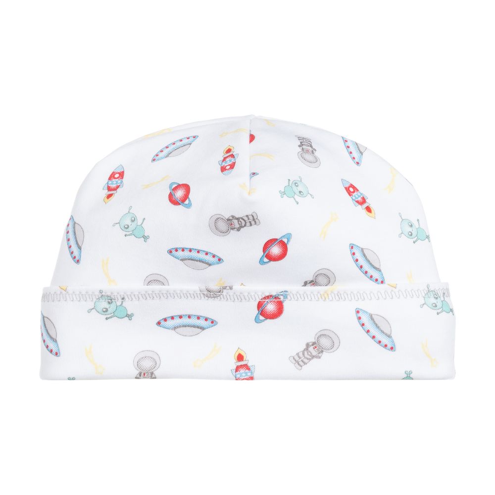 Magnolia Baby - White Pima Cotton Hat | Childrensalon