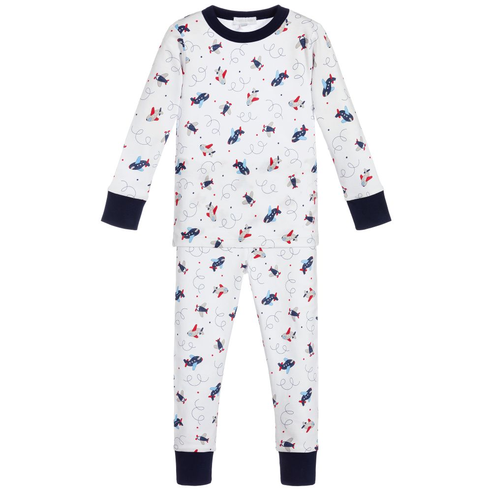 Magnolia Baby-White Pima Cotton Pyjamas | Childrensalon Outlet
