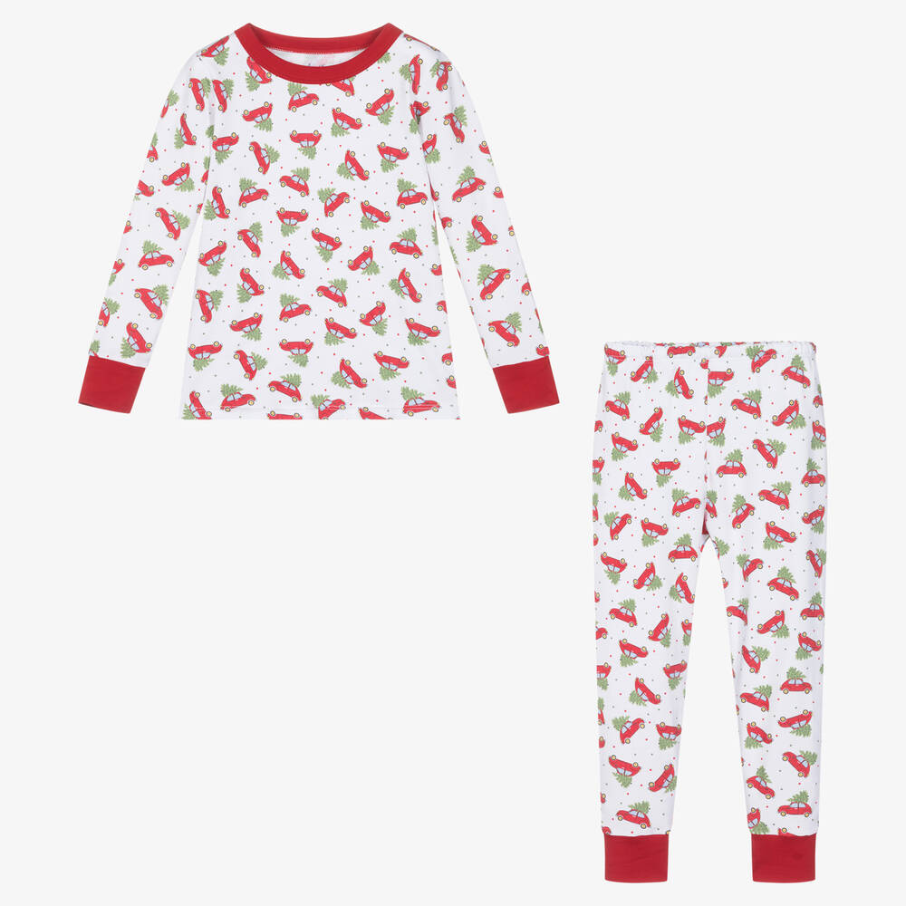 Magnolia Baby-Бело-красная пижама из хлопка | Childrensalon Outlet