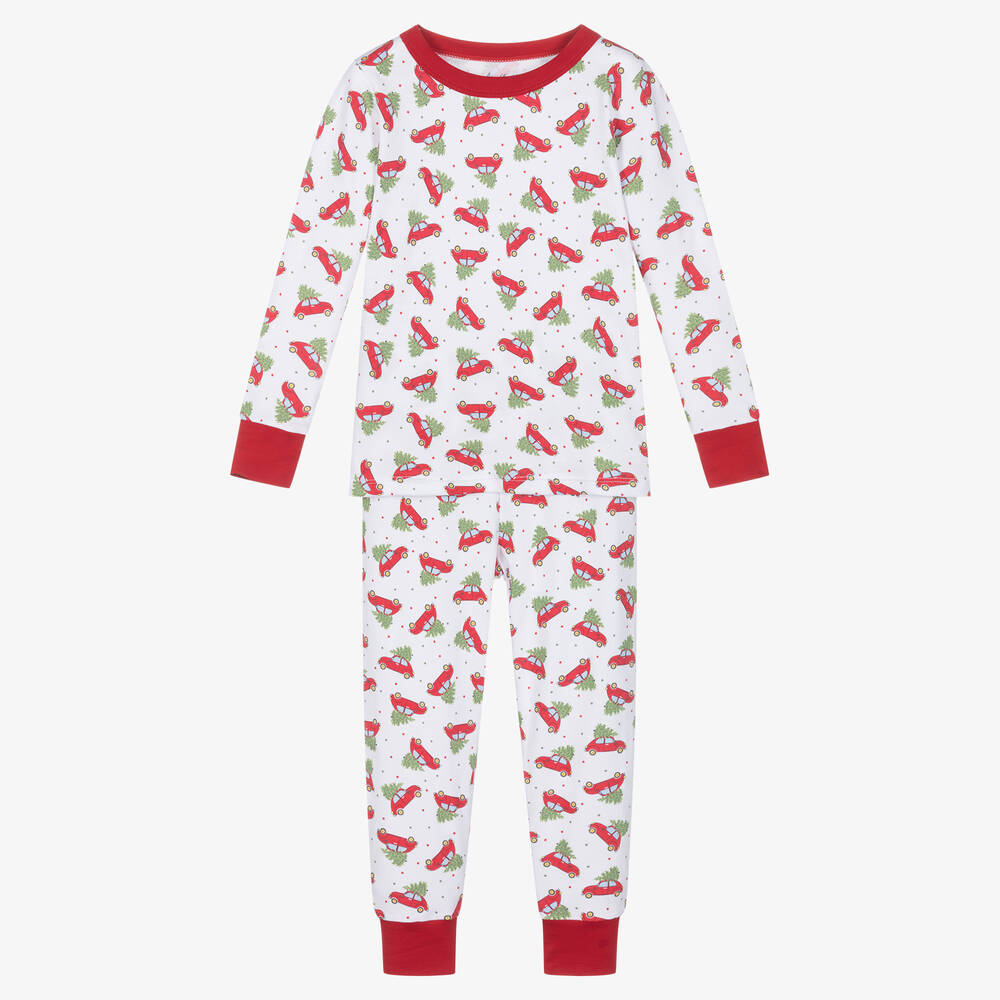 Magnolia Baby-Бело-красная пижама из хлопка | Childrensalon Outlet