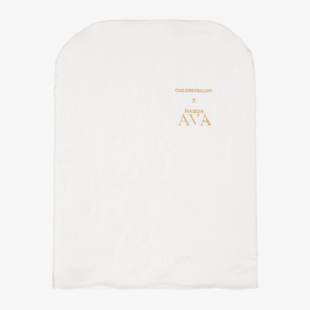 Maison Ava-Черный жаккардовый костюм с вышивкой | Childrensalon Outlet