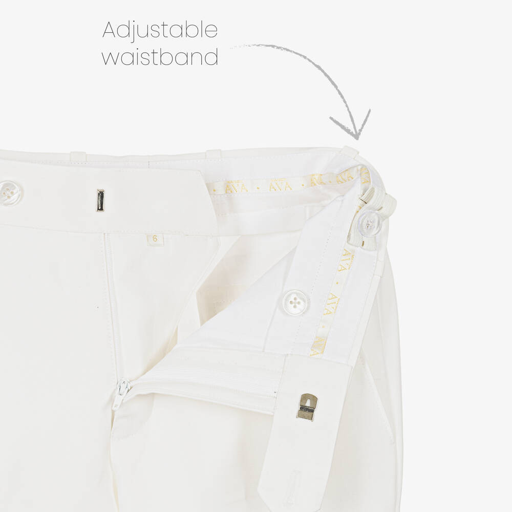 Maison Ava-Boys Ivory & Gold Baroque Crest Suit | Childrensalon Outlet