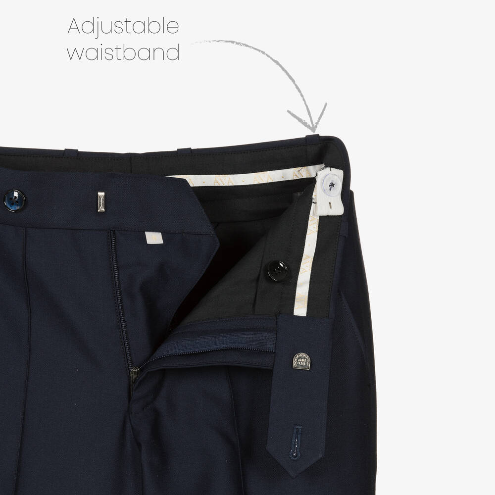 Maison Ava-Кремово-синий костюм с вышивкой | Childrensalon Outlet