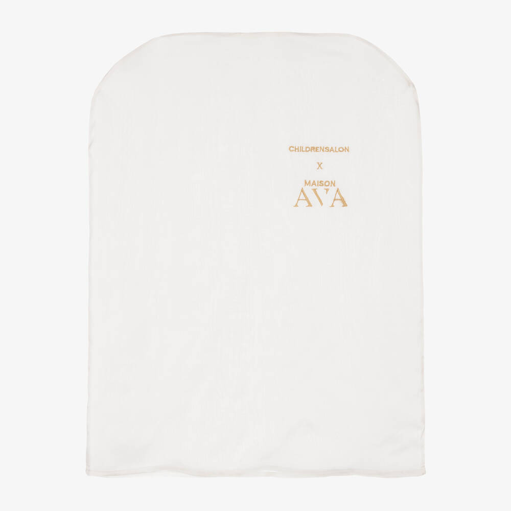 Maison Ava-Кремово-синий костюм с вышивкой | Childrensalon Outlet