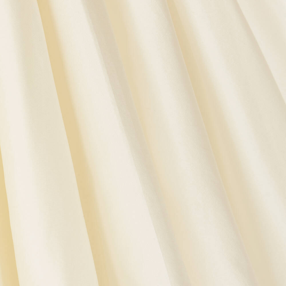 Maison Ava-Girls Ivory Embroidered Satin Organza Dress | Childrensalon Outlet