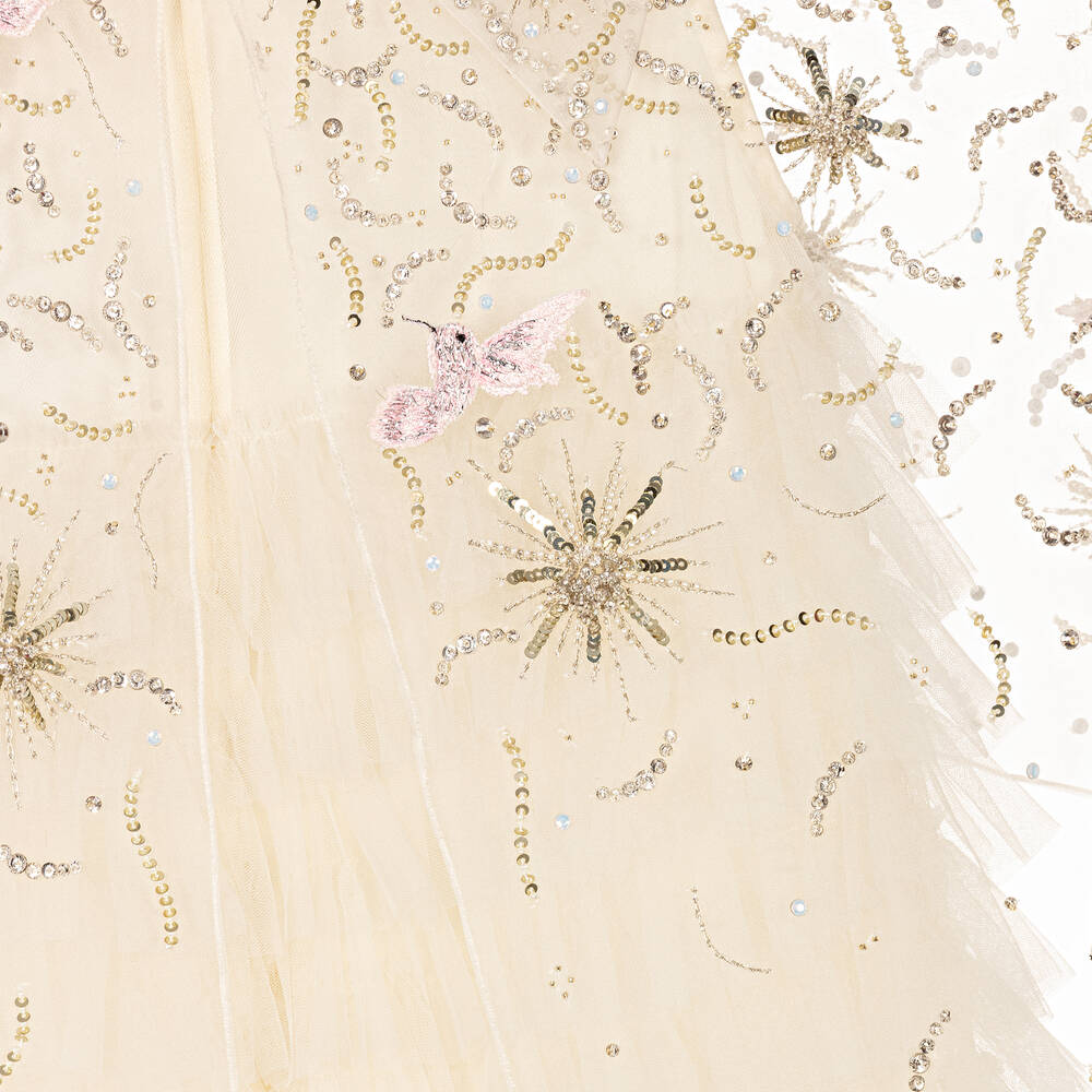 Maison Ava-فستان كيب تول لون عاجي | Childrensalon Outlet