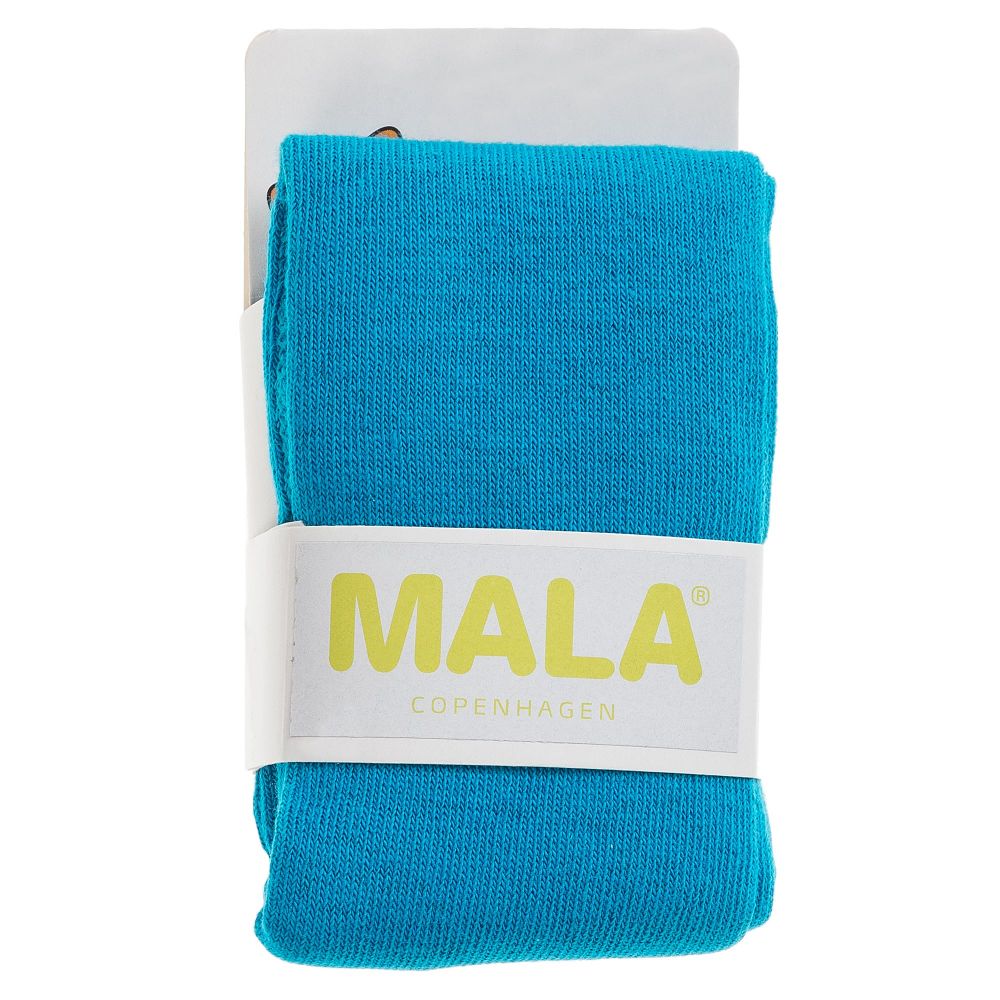 Mala-Turquoise Blue Cotton Tights | Childrensalon Outlet