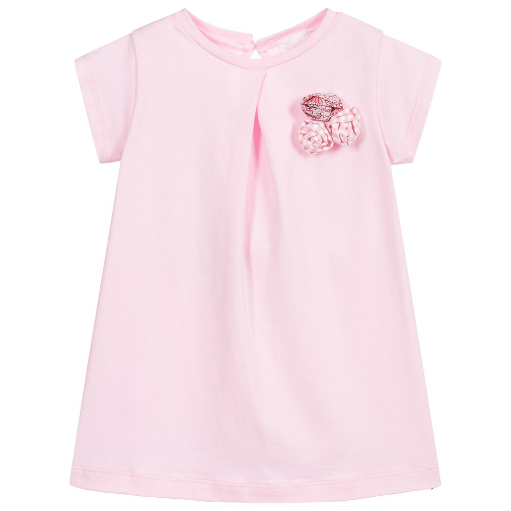 Malvi & Co-Baby Girls Pink Cotton Dress | Childrensalon Outlet