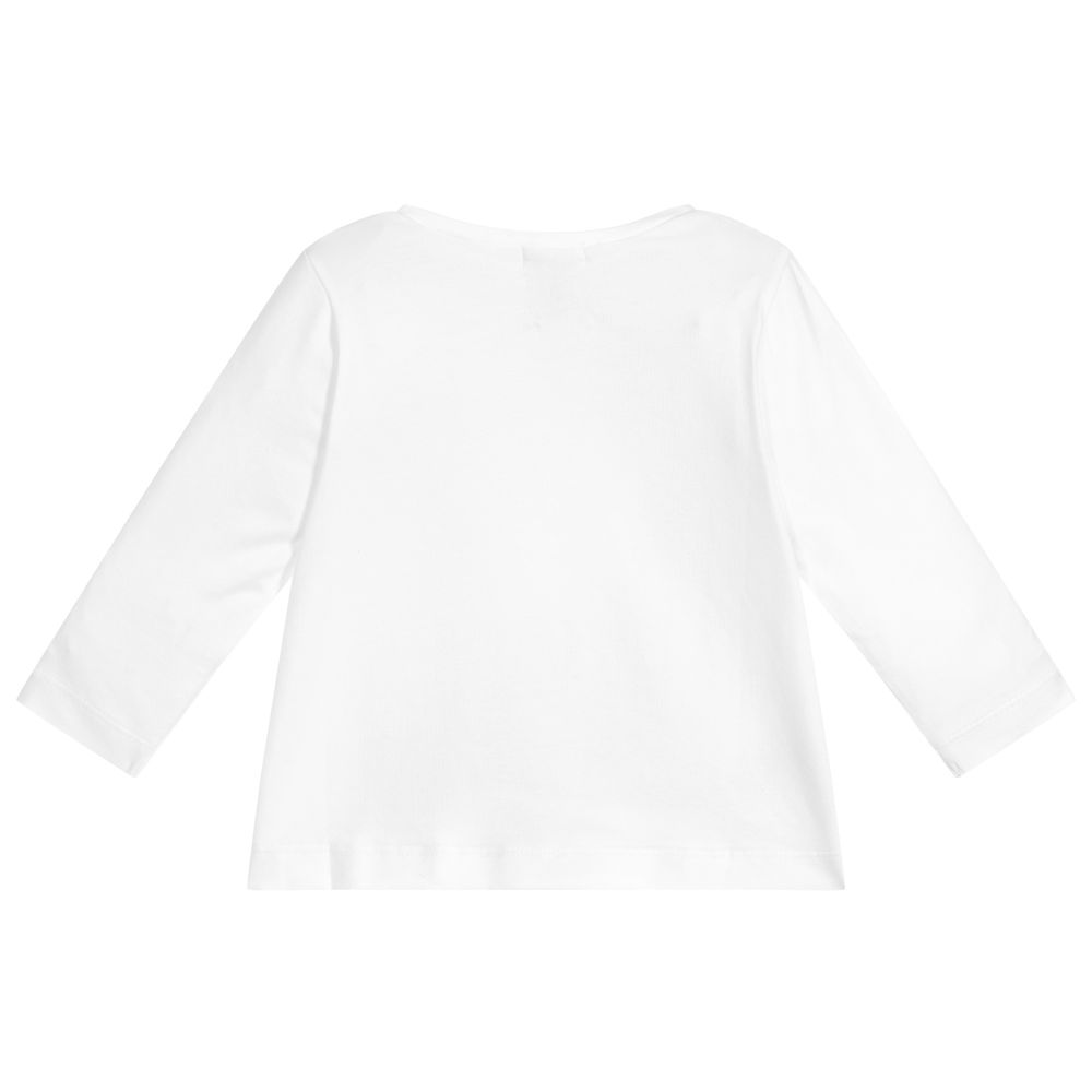 Malvi & Co-Baby Girls White Cotton Top | Childrensalon Outlet