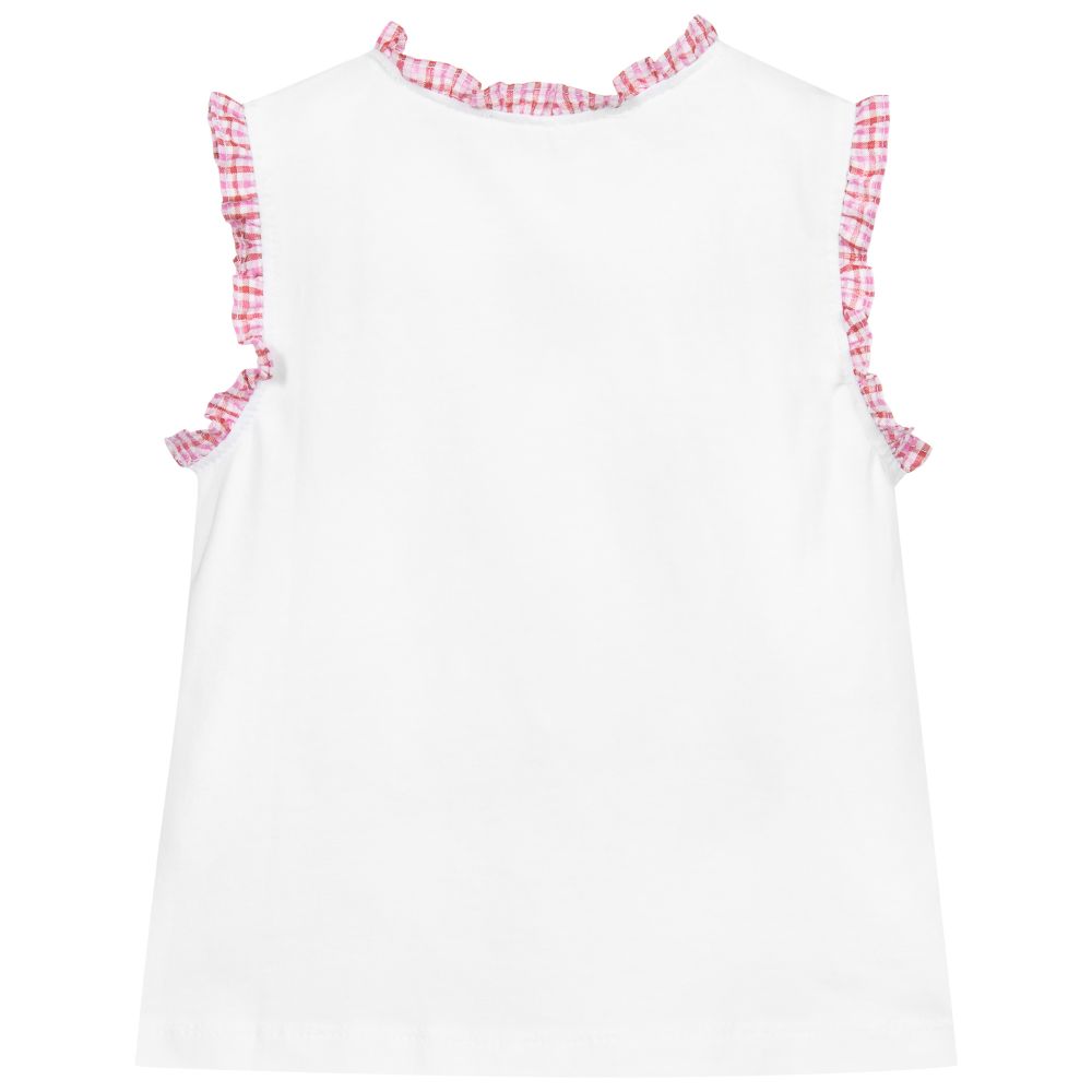 Malvi & Co-Baby Girls White Cotton Top | Childrensalon Outlet