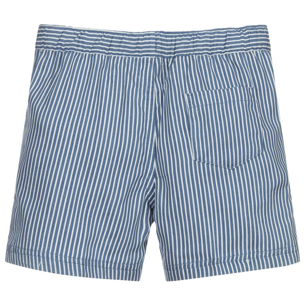 Malvi & Co-شورت قطن لون كحلي وأبيض للمواليد | Childrensalon Outlet