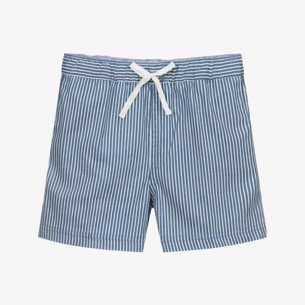 Malvi & Co-Blue & White Baby Shorts | Childrensalon Outlet