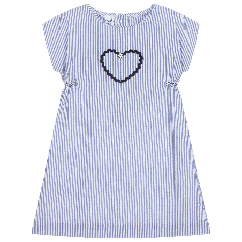 Malvi & Co - Blue & White Striped Dress | Childrensalon