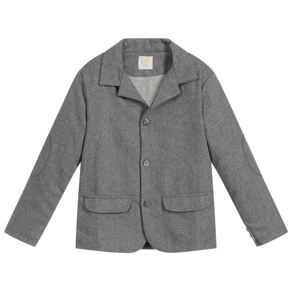 Malvi & Co - Boys Grey Wool Jacket | Childrensalon