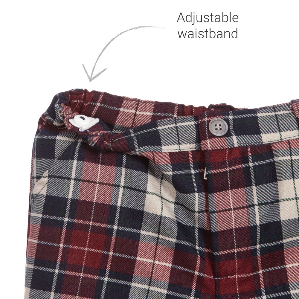 Malvi & Co-Boys Red & Blue Check Shorts | Childrensalon Outlet